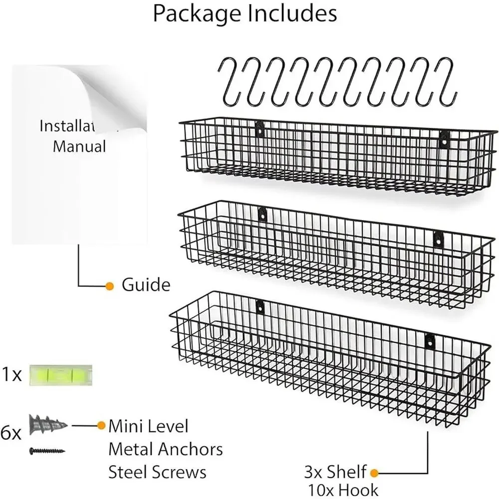 NIB Kitchen Organization and Storage, Multisize Metal Shelves